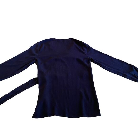 EUC Navy Warehouse Blouse with Waist Tie - Picture 7 of 8